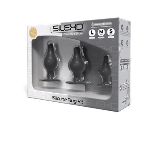 Набор анальных пробок SilexD Silicone Plug Kit двухслойные, силикон+Silexpan