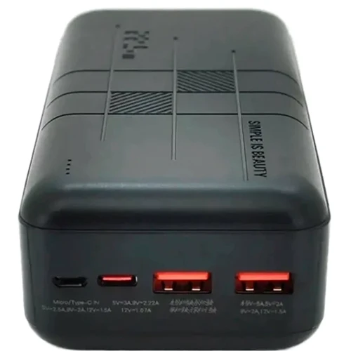 Внешний аккумулятор XO Power Bank 30000mAh PR189 Fast Charge Light Display 22.5W Black