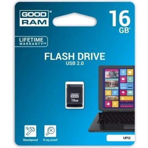 USB-флешка GOODRAM 16GB UPI2 USB 2.0 Black (UPI2-0160K0R11): Стандарт USB USB 2.0