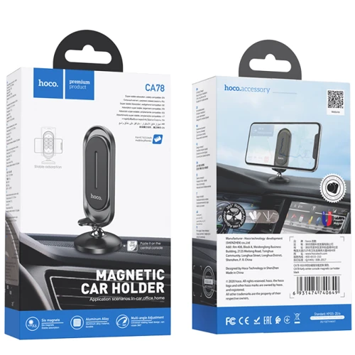 Держатель Hoco Car Holder Magnetic CA78 Black фото 5