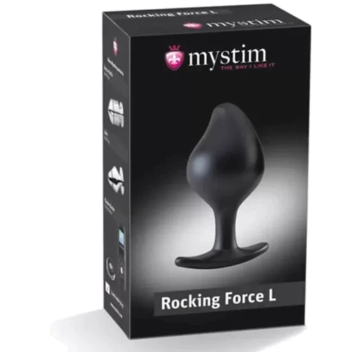 Силиконовая анальная пробка Mystim Rocking Force L для электростимулятора, диаметр 4,7см