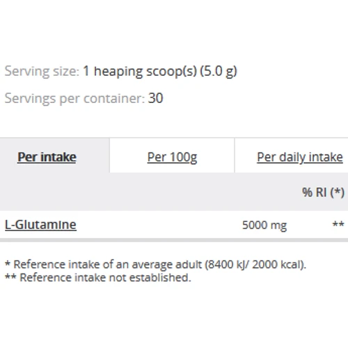 Аминокислота для спорта Prozis L-Glutamine 150 g Natural: Вкус Без вкуса