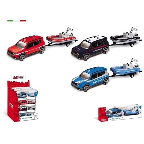 Автомодель Mondo JEEP RENEGADE с лодкой, 1:43, в ассортименте (53131)