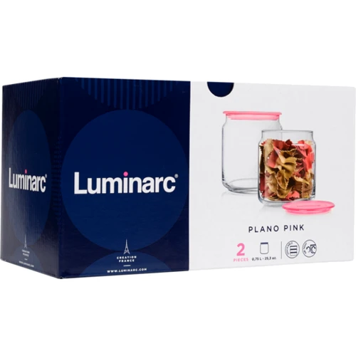 Набір банок Luminarc Plano Pink 2х0.75 л (Q8244): Тип набір