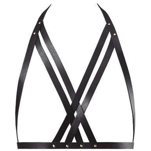 Портупея Bijoux Indiscrets MAZE - Halter Bra Harness Black