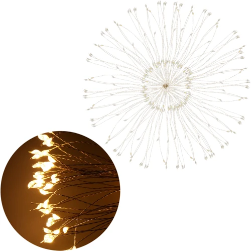 Гирлянда фейерверк на батарейках Springos 3D 100 LED CL0181 Warm White: Количество ламп 100