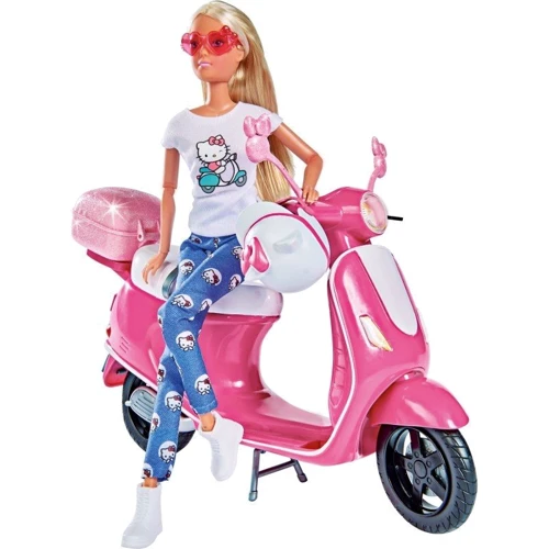 Лялька Simba Штеффі Hello Kitty Прогулянка на скутері, з аксесуарами (9283024): Висота, см 29