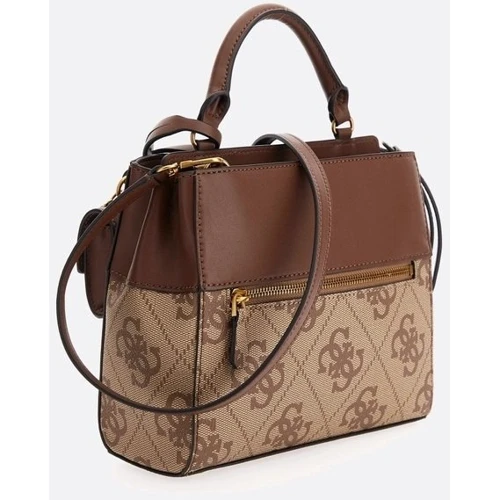Женская сумка тоут GUESS BERTA SML DBL CMPRTMNT SATCHEL LGW коричневая (HWBB8688050-LGW): Страна производитель США