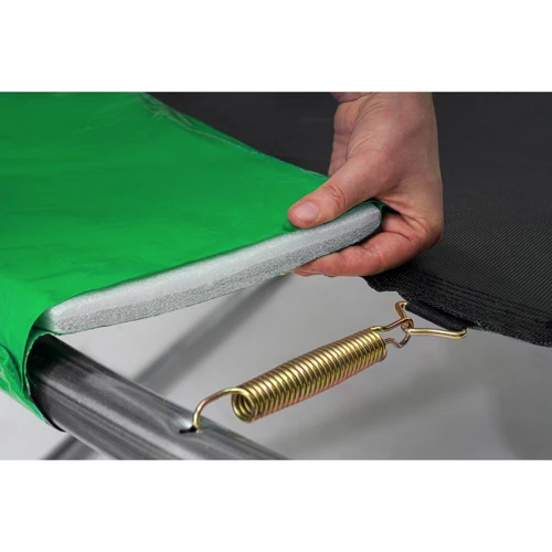 Батут Hop-Sport 14ft black/green черно-зеленый с внешней сеткой 427 см фото 3