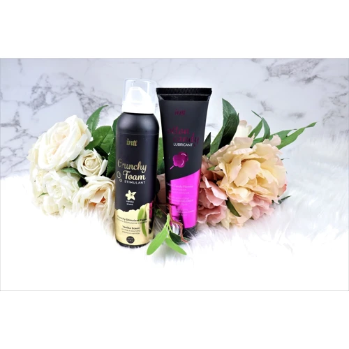 INTT Promo 2: Массажная пена Innt Crunchy Foam - Vanilla (150 мл) + смазка Innt Cotton Candy (100 мл): Особенности С ароматом, Несъедобный