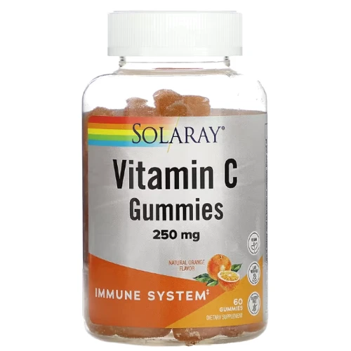 Solaray Vitamin C Gummies Natural Orange Вітамін С 125 мг 60 жувальних таблеток