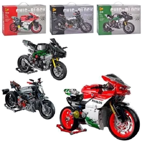 Конструктор CHIC-BLOCK Мотоцикл (672001-2-3) 3 вида: undefined undefined