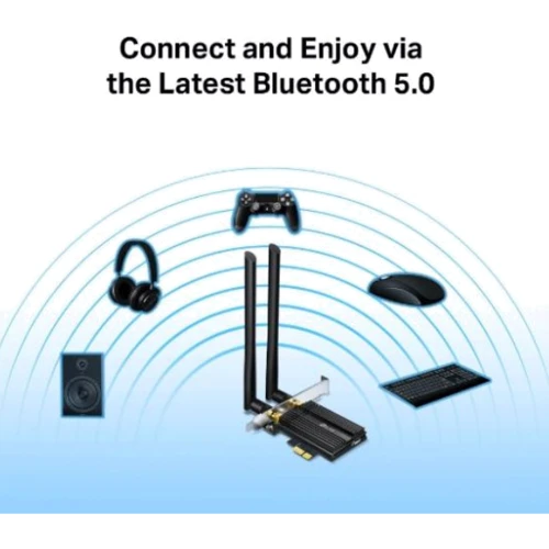 Адаптер Wi-Fi TP-Link Archer TX50E: Максимальная скорость соединения 2402 Мбит/с