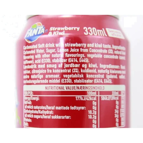 Напиток газированный Fanta Strawberry & Kiwi 330 ml