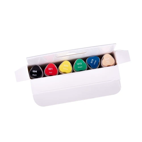Набор двусторонних маркеров SANTI sketch 390546 Basic Colours 6 шт уп, 34,7 мм: Пол Мальчик, Девочка