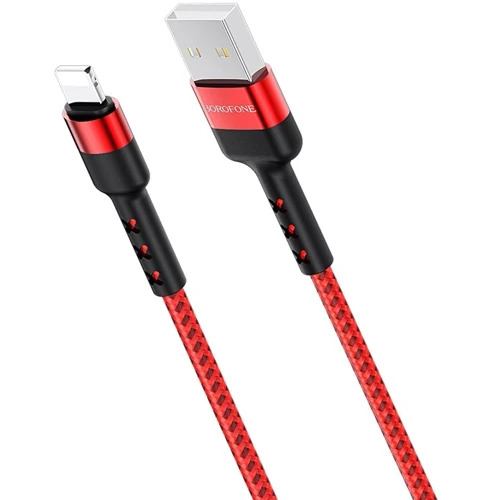 Кабель Borofone USB Cable to Lightning Advantage 1m Red (BX34)