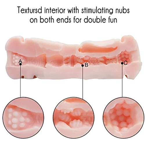 Мастурбатор з двома входами FOX Masturbation Cup - Double Ends black, BS6300035