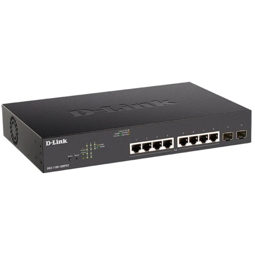 Мережевий комутатор D-Link DGS-1100-10MPV2: Порти только Gigabit Ethernet (10/100/1000)