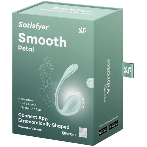 Виброяйцо Satisfyer Smooth Petal Connect App Mint