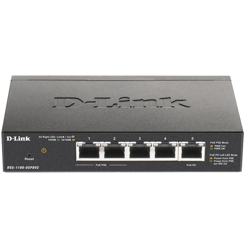 Мережевий комутатор D-Link DGS-1100-05PDV2