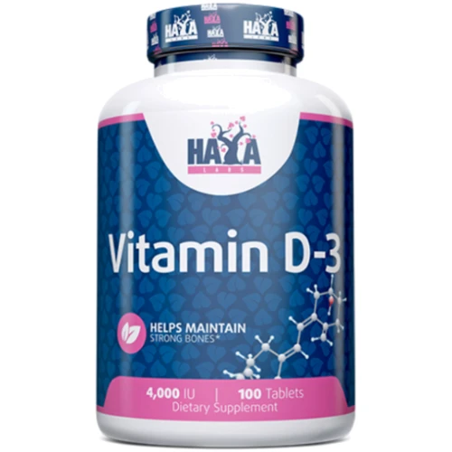 Haya Labs Vitamin D-3 / 4000 IU Вітамін D3 4000 МО 100 таб