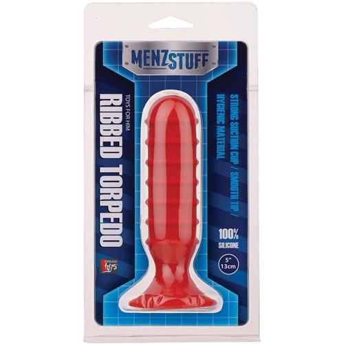 Анальный стимулятор MENZSTUFF Ribbed Torpedo DONG 5INCH