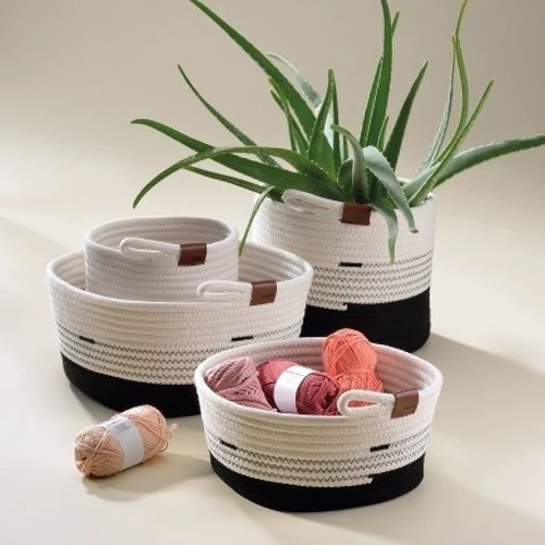 Корзина для белья KELA Hedda черно-белый 40х57 см (24453)