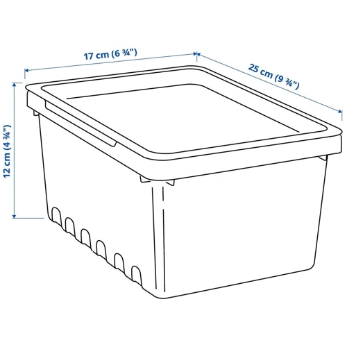 Контейнер с крышкой ІКЕА UPPSNOFSAD 25х17х12 см 3.5 л (s59392157)