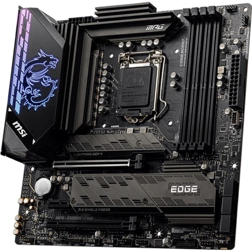 MSI MPG Z590M GAMING EDGE WIFI: Роз'єми на платі SATA 3.0, M.2