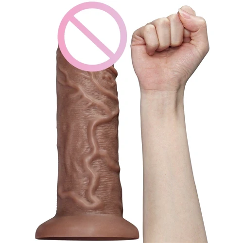 Реалистичный вибратор LoveToy Realistic Chubby Vibrating Dildo Brown 10.5''