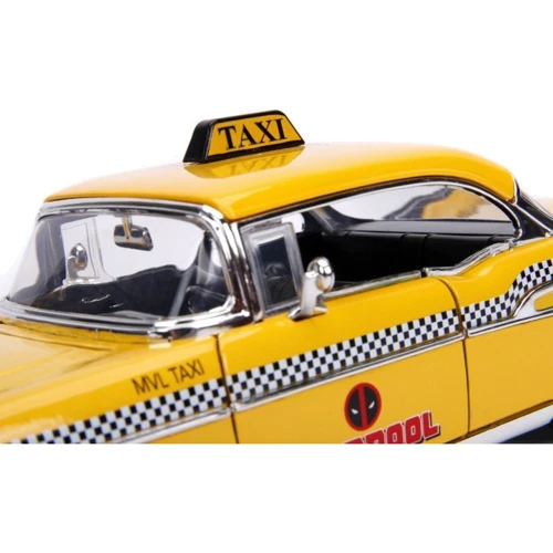Автомодель Jada Марвел Желтое такси Чеви Бел Эйр 1957 с фигуркой Дедпула (253225001) фото 14