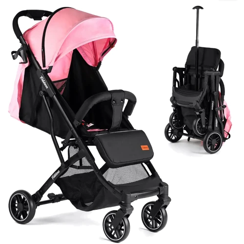 Коляска прогулочная детская Joy Fabiana 65102 розовая: Ширина шасси 60