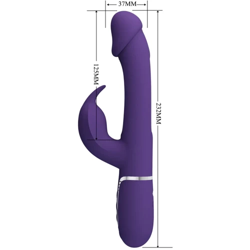 Вибратор 3в1 LYBAILE Pretty Love Twinkled Tenderness Kampas Dark Purple (BW-500025-2)