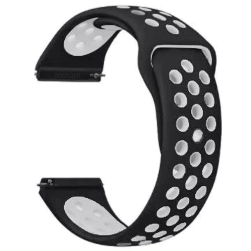 Ремешок Becover Sport Band Vents Style Black/White for Xiaomi iMi KW66/Mi Watch Color/Watch S1 Active/Haylou LS01/LS05 (707045)