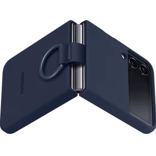 Аксесуар для смартфона Samsung Silicone Cover with Ring Navy Blue для Samsung F721 Galaxy Flip 4 (EF-PF721TNEGWW): Колір синий
