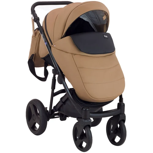 Коляска 2 в 1 Bair Mirello кожа 100% М-39/30 темный капучино — черный (624698): Пол ребенка мальчик, девочка