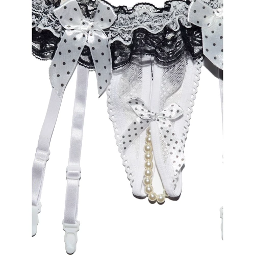 Пояс-трусы для чулок NDS 8804-1 Black/White S/M (9913)
