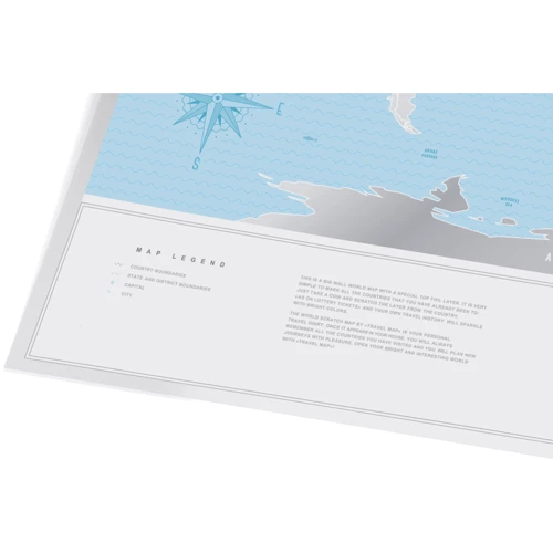 Скретч-карта мира Travel Map Silver World (Eng)