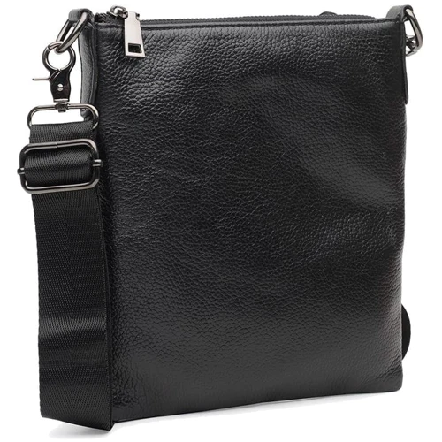Мужская сумка планшет Borsa Leather черная (K1608-black)