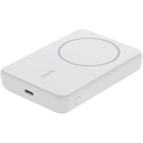 Зовнішній акумулятор Belkin Power Bank 5000mAh MagSafe 7.5W White (BPD004BTWT)