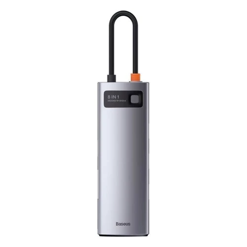 Адаптер Baseus Adapter USB-C to 3xUSB3.0+HDMI+RJ45+USB-C+TF+SD Gray (CAHUB-CV0G) фото 4