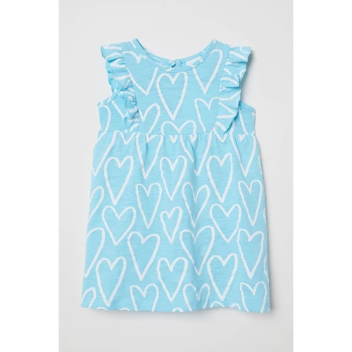 Платье H&M 6429298 74 см бирюзовое