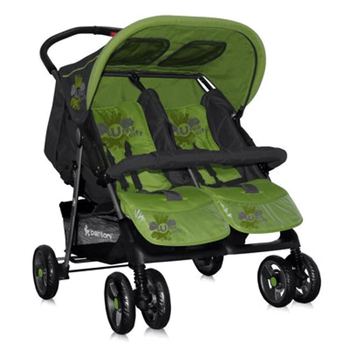 Коляска (для двойни) Bertoni TWIN (black-green sunny city): Тип коляски для двойни