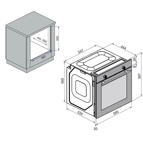 Духовой шкаф электрический Minola EOD 6804 Platinum Gray: Приготовление на пару нет
