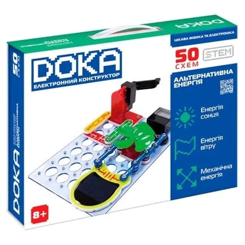Конструктор электронный DOKA Альтернативная энергия 50 схем (D70711)