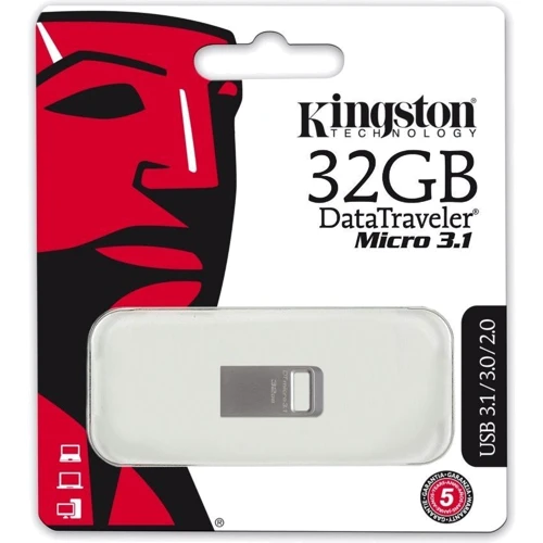 USB-флешка Kingston 32GB DataTraveler Micro C3 USB 3.1 Metal (DTMC3/32GB) фото 6
