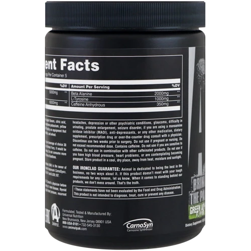 Universal Nutrition Animal Fury 80 g /5 servings/ Green Apple: Форма выпуска Порошок
