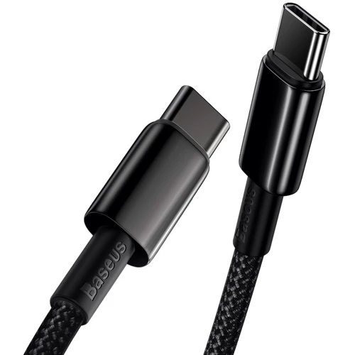 Кабель Baseus Cable USB-C to USB-C Tungsten Gold 100W 1m Black (CATWJ-01): Длина 1 м