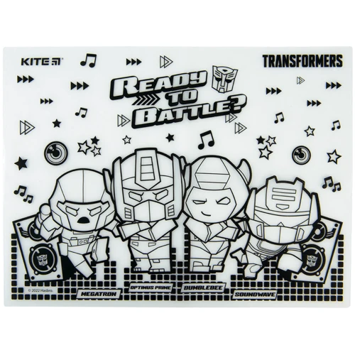 Подложка-раскраска Kite Transformers 30х40 см (tf22-424): Вид Рисование