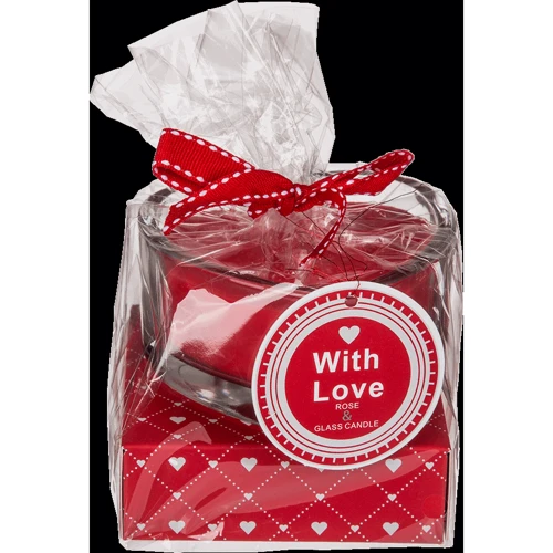 Свічка у склі Heart, 8 х 8 см